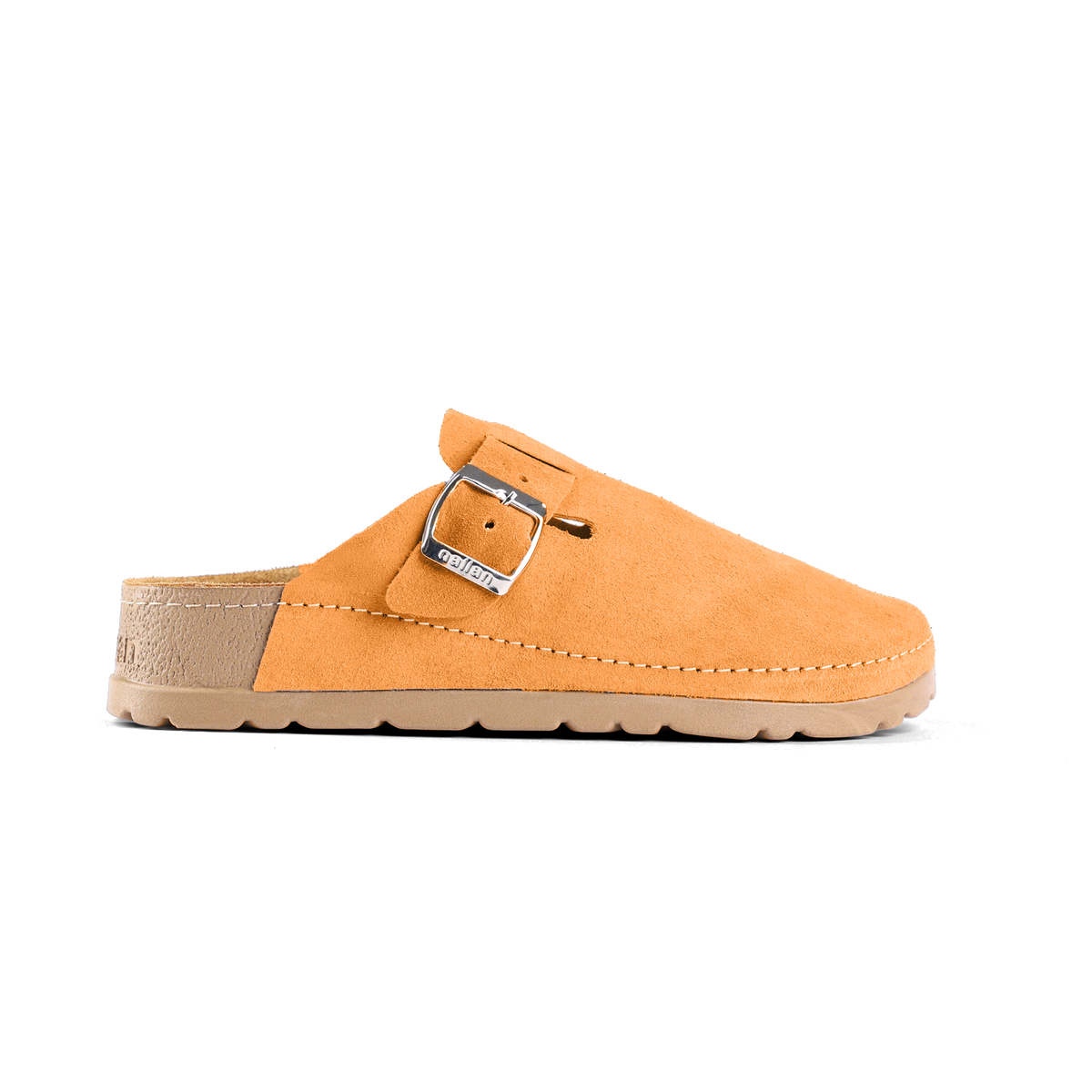 NALLAN Berlin Vivid Orange closed-toe buckle clogs – view 5