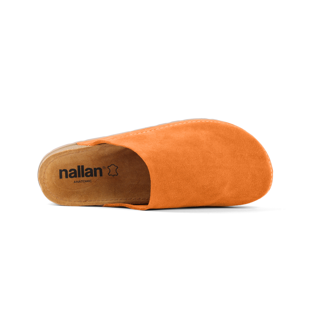 NALLAN Copenhagen Vivid Orange suede work clogs – view 3