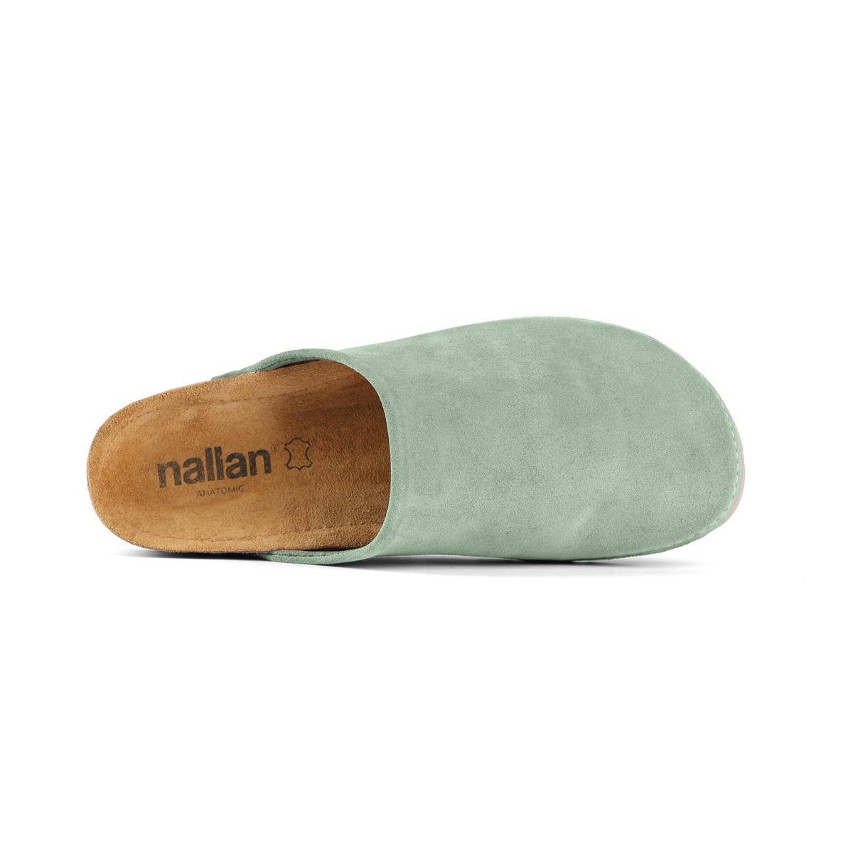 NALLAN Copenhagen Sage suede work clogs – view 3
