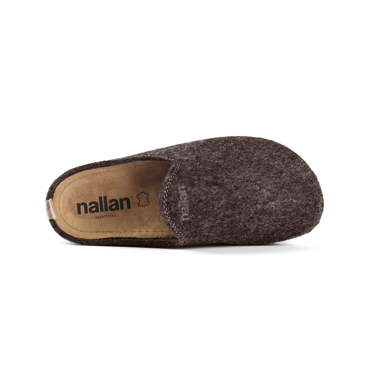 NALLAN Cleopatra Brown women's open-back slip-ons – view 3
