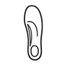 Leather + EVA cushioned footbed icon