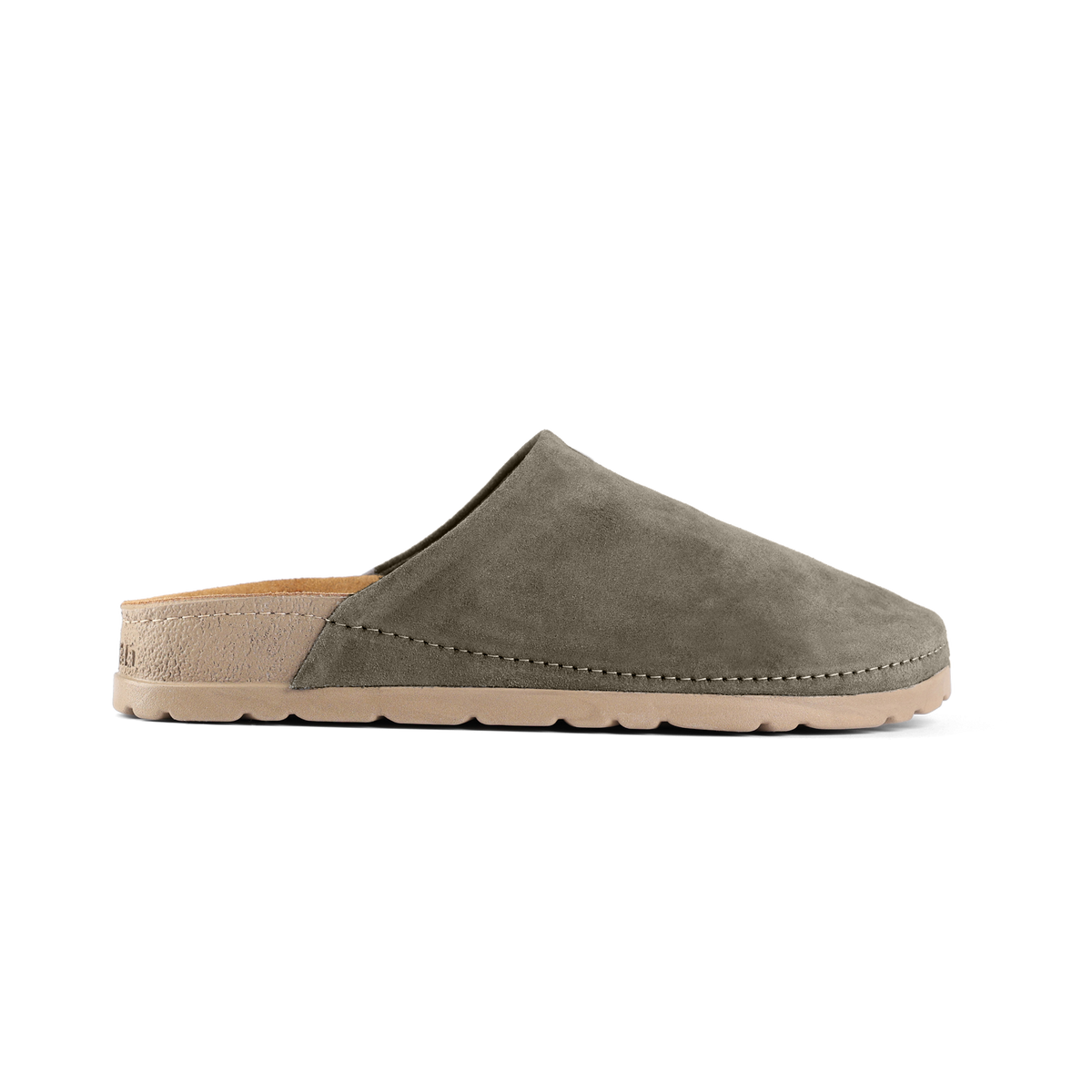 NALLAN Copenhagen taupe – klompe od brušene kože, slika 5