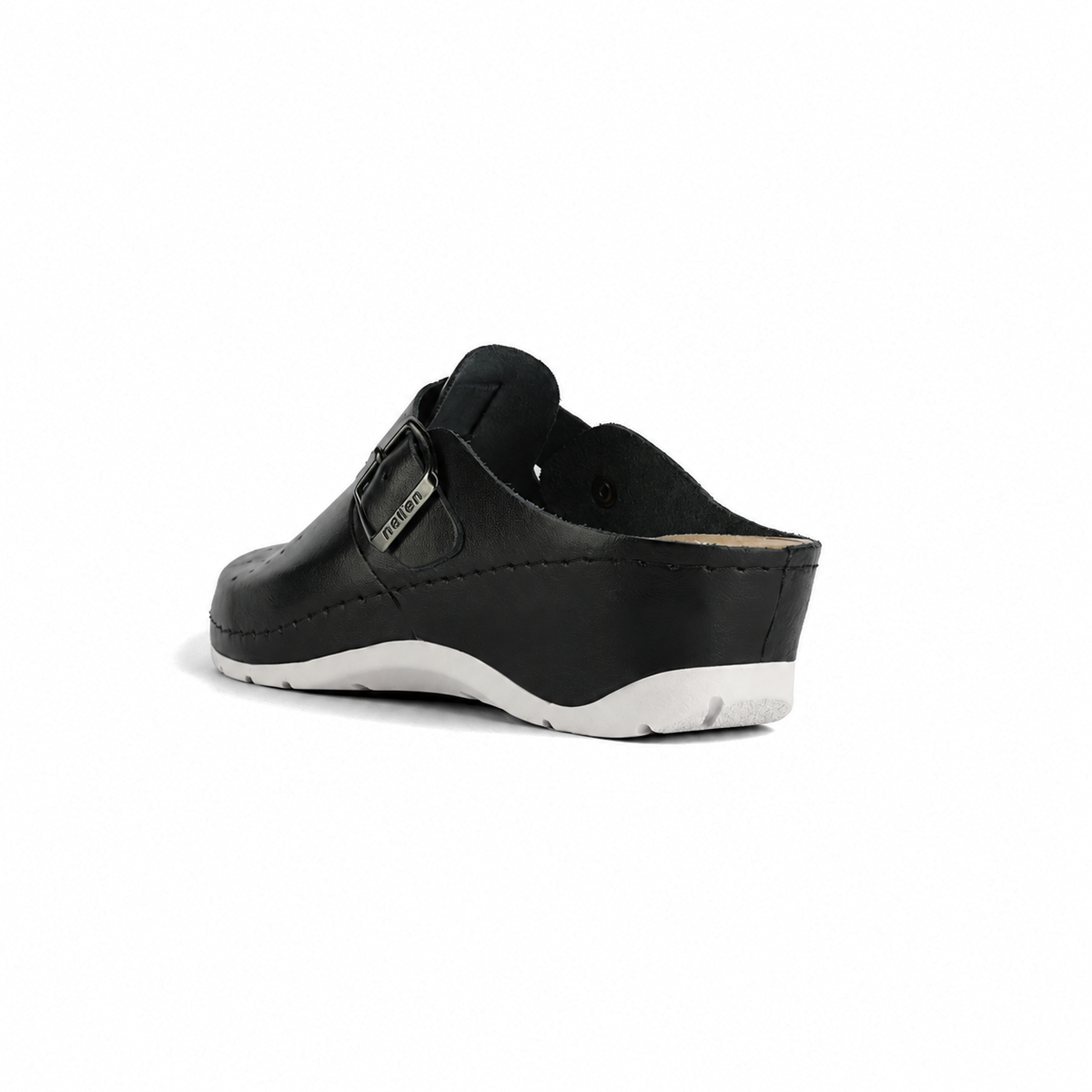 NALLAN Alba White and Black women's clogs – view 4