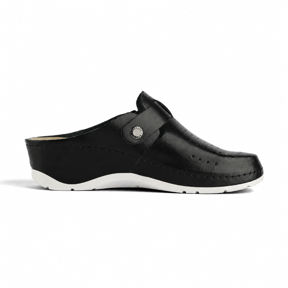 NALLAN Alba White and Black women's clogs – view 6