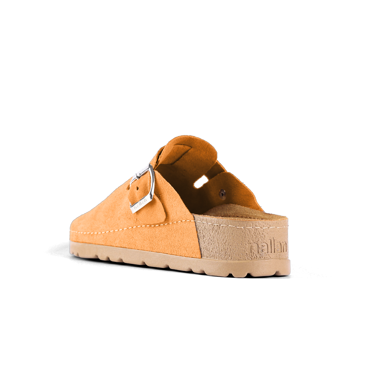 NALLAN Berlin Vivid Orange closed-toe buckle clogs – view 4