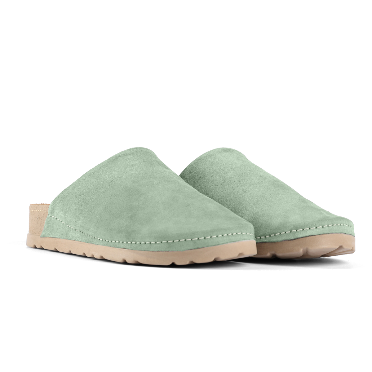 NALLAN Copenhagen Sage suede work clogs