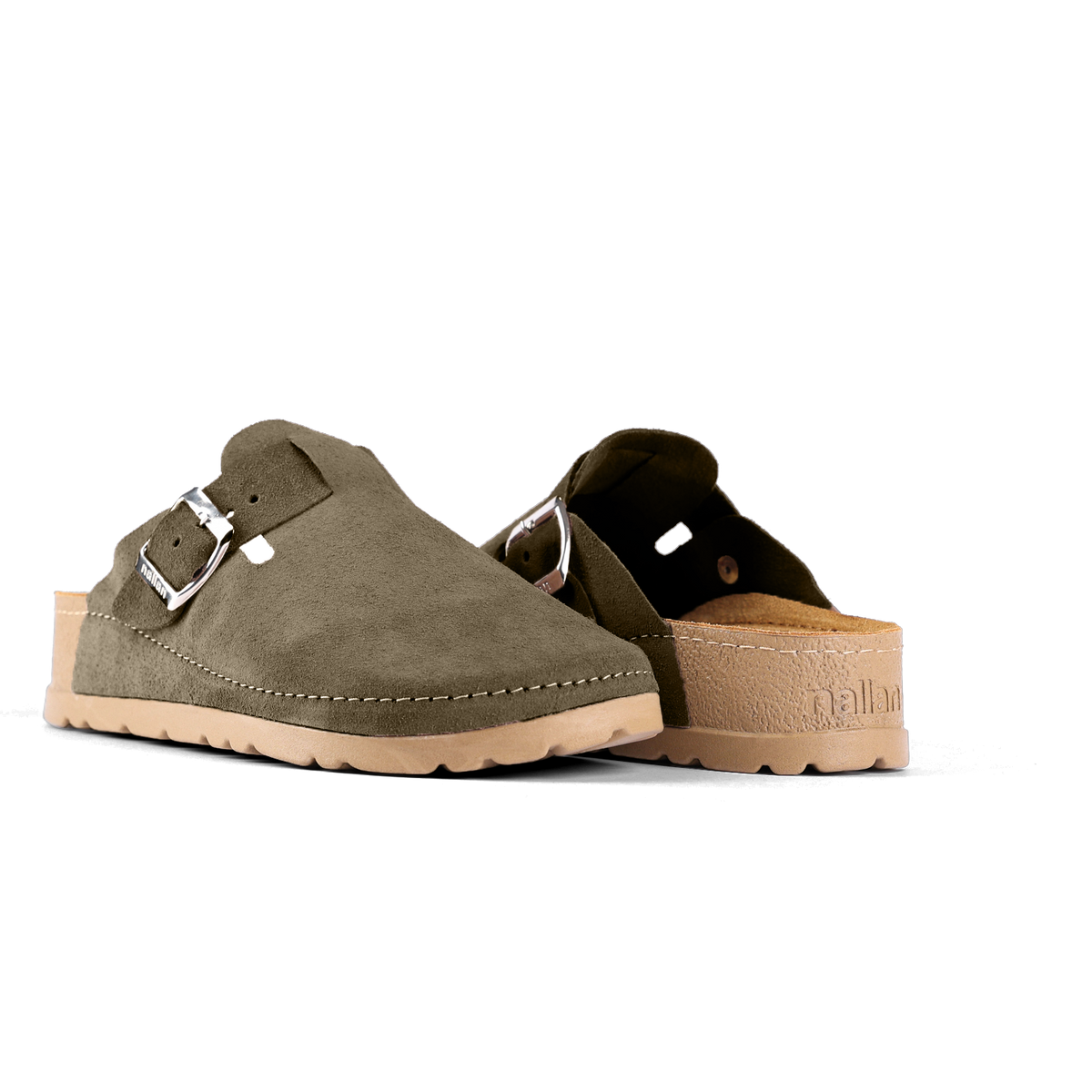 NALLAN Berlin Mocha closed-toe buckle clogs – view 2