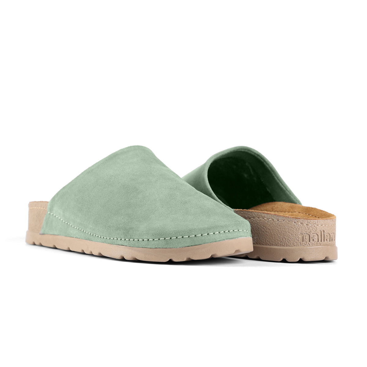 NALLAN Copenhagen Sage suede work clogs – view 2