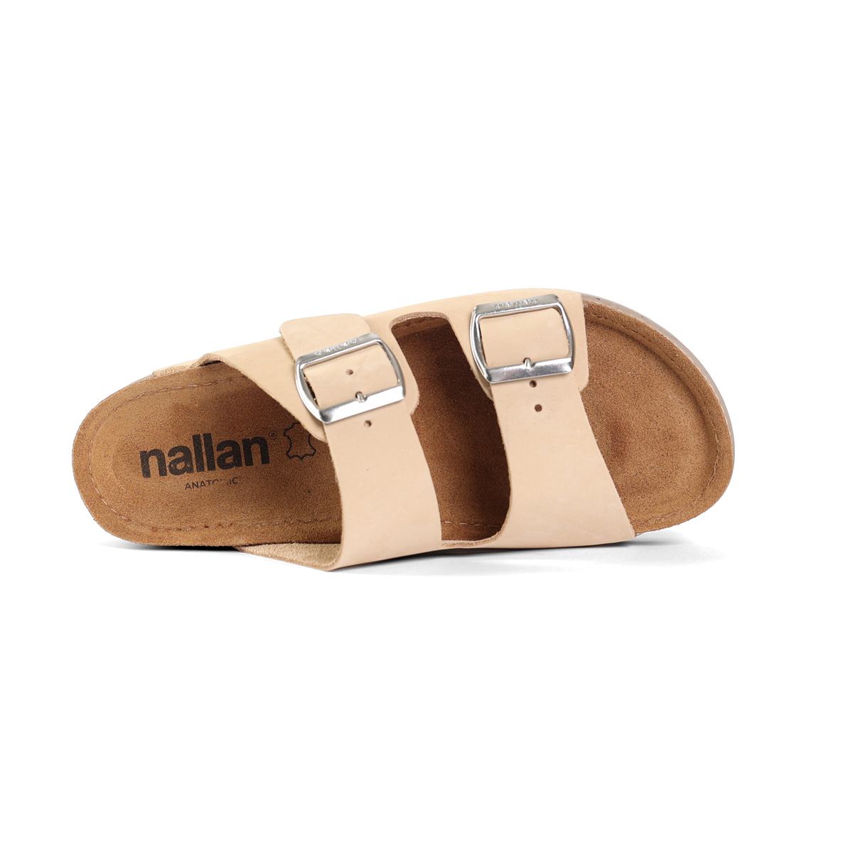 NALLAN Rubik Bisque women's two-strap slides – view 3