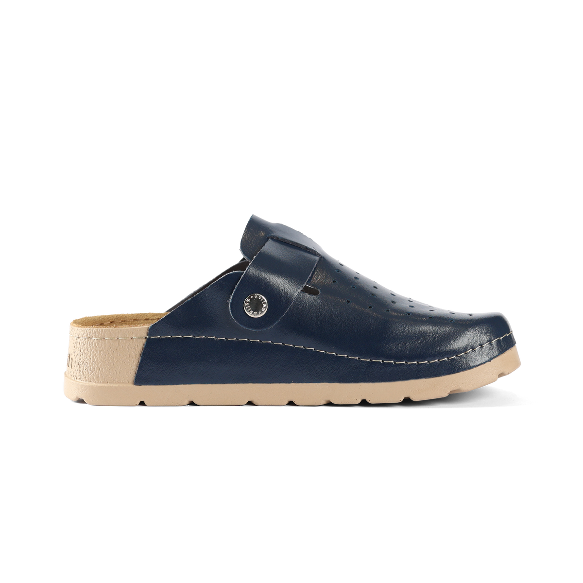 NALLAN Priam Dark Blue N355 leather work clogs – view 6