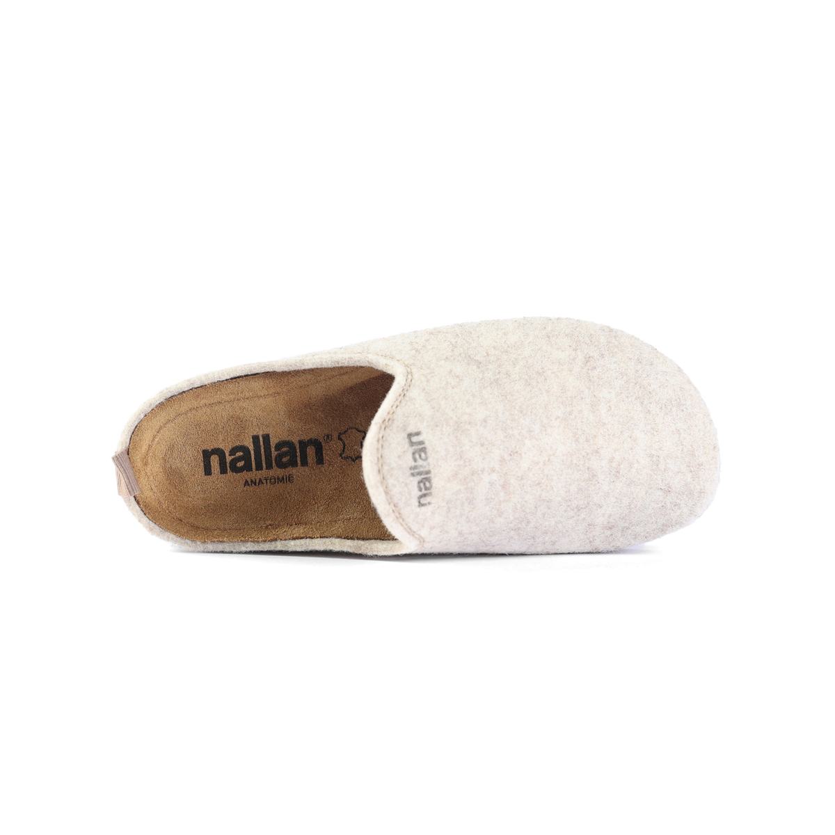 NALLAN Cleopatra Beige women's open-back slip-ons – view 3