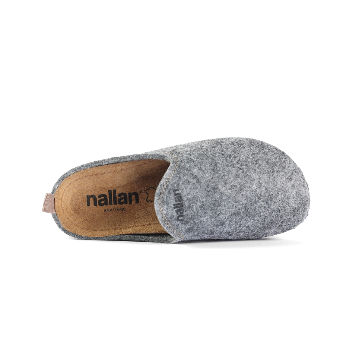 NALLAN Cleopatra Grey Blue women's open-back slip-ons – view 3
