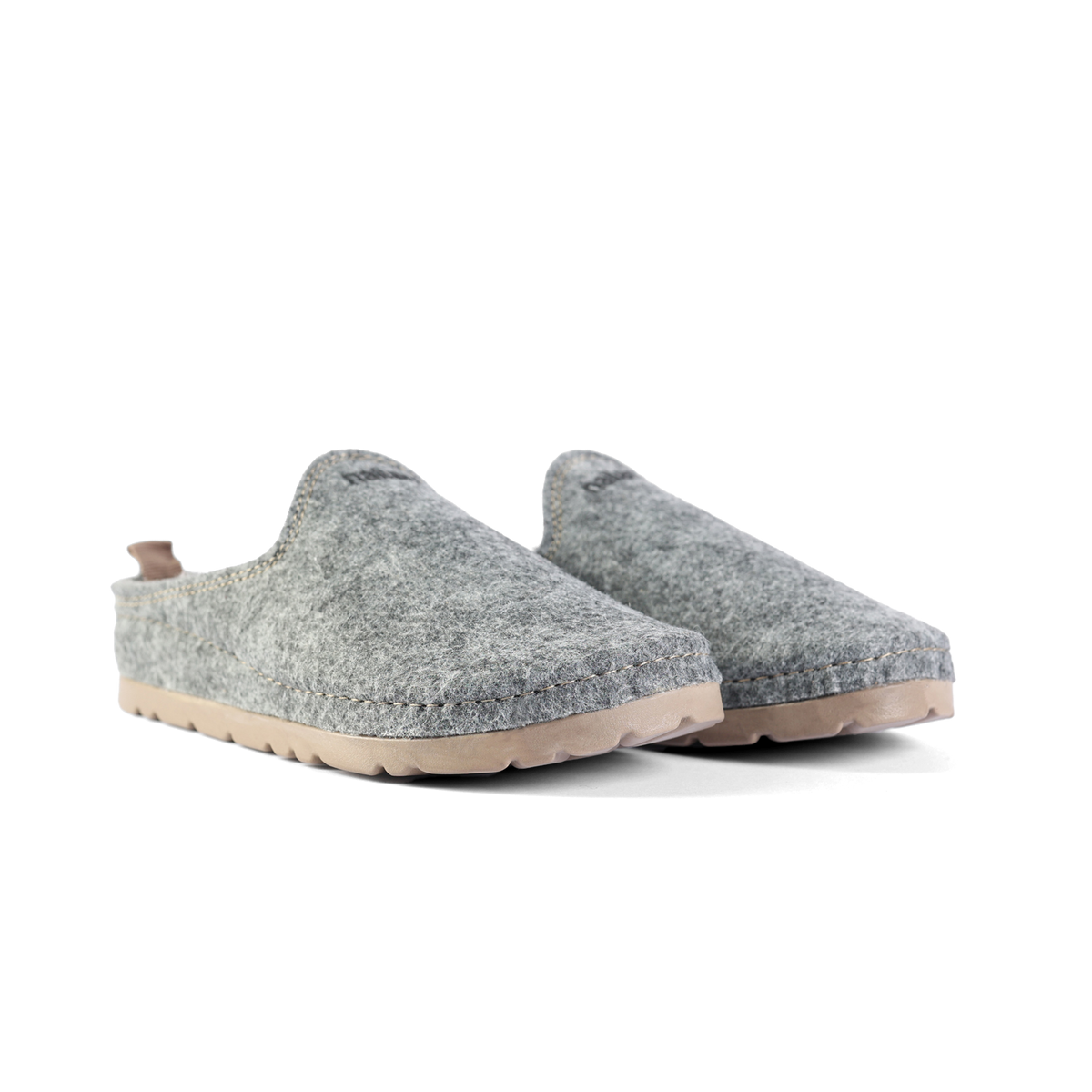 NALLAN Cleopatra Grey Blue women's open-back slip-ons