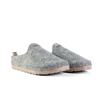 NALLAN Cleopatra Grey Blue women's open-back slip-ons