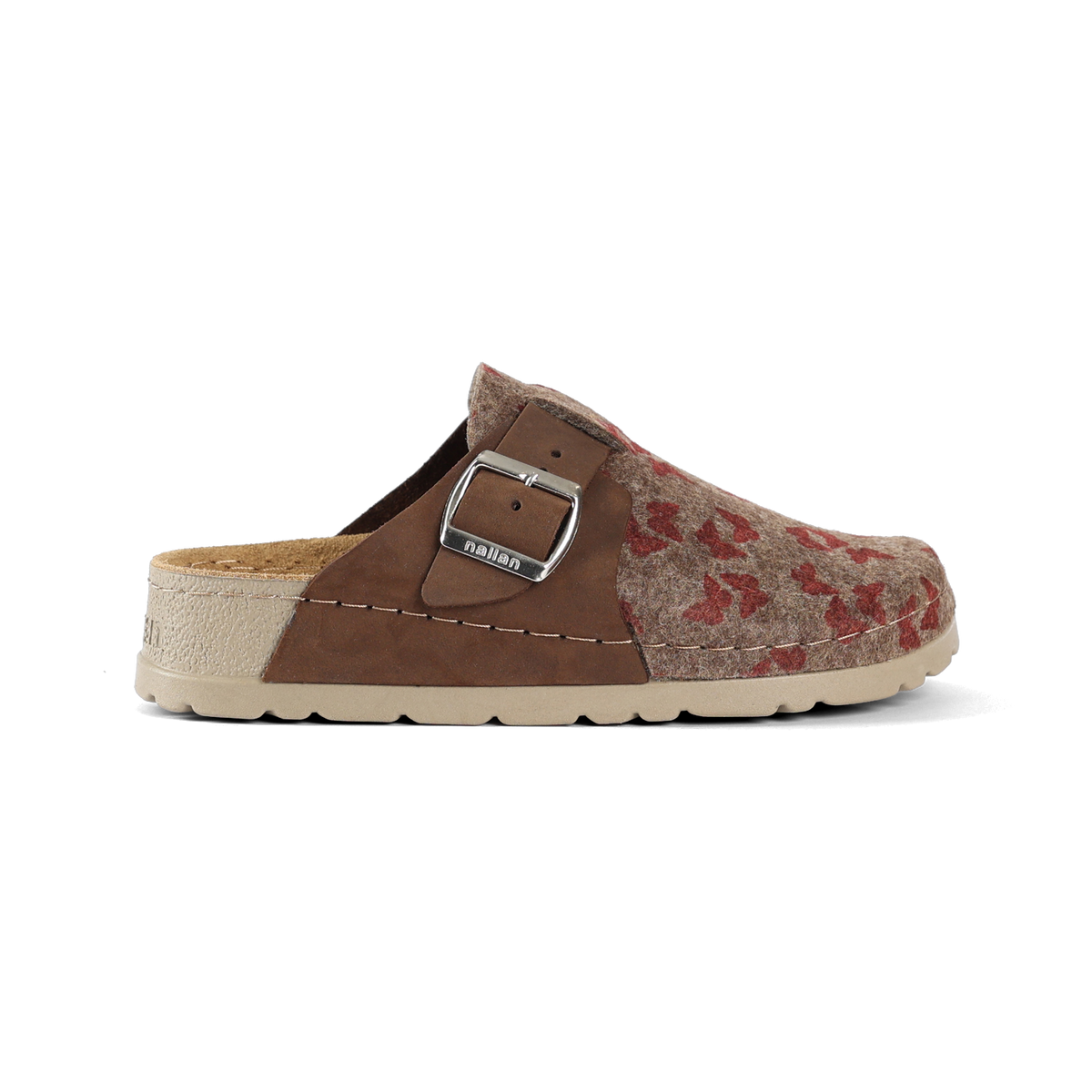 NALLAN Lana Brown Butterfly felted wool slippers – view 5