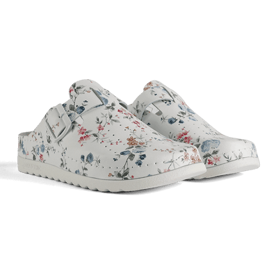 NALLAN Artsy MeadowMist printed women's clogs