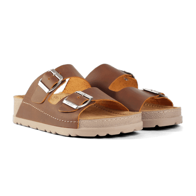 NALLAN Rubik Fudge women's two-strap slides
