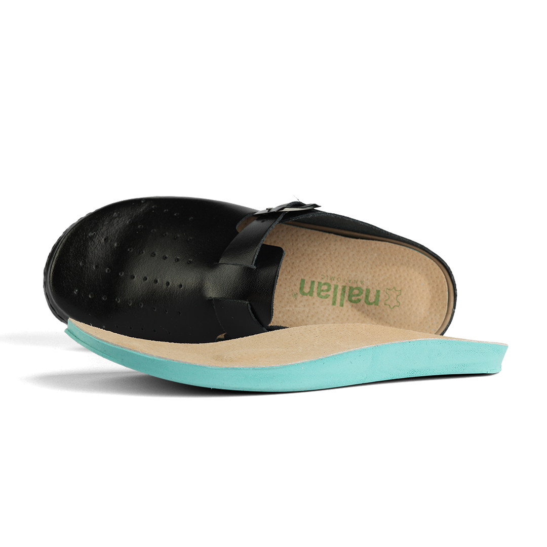 NALLAN Alba White and Black women's clogs – view 3