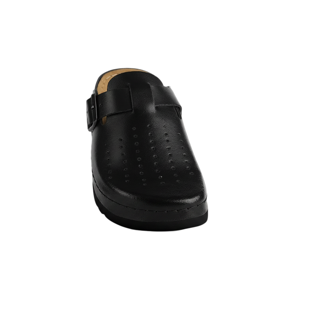 NALLAN Priam Black men's leather work clogs – view 3